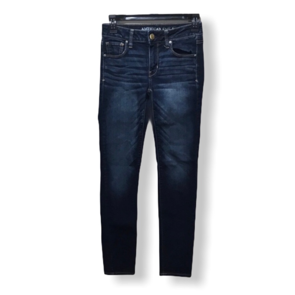 {AEO} Skinny Stretch Dark Jeans Wash size 0
